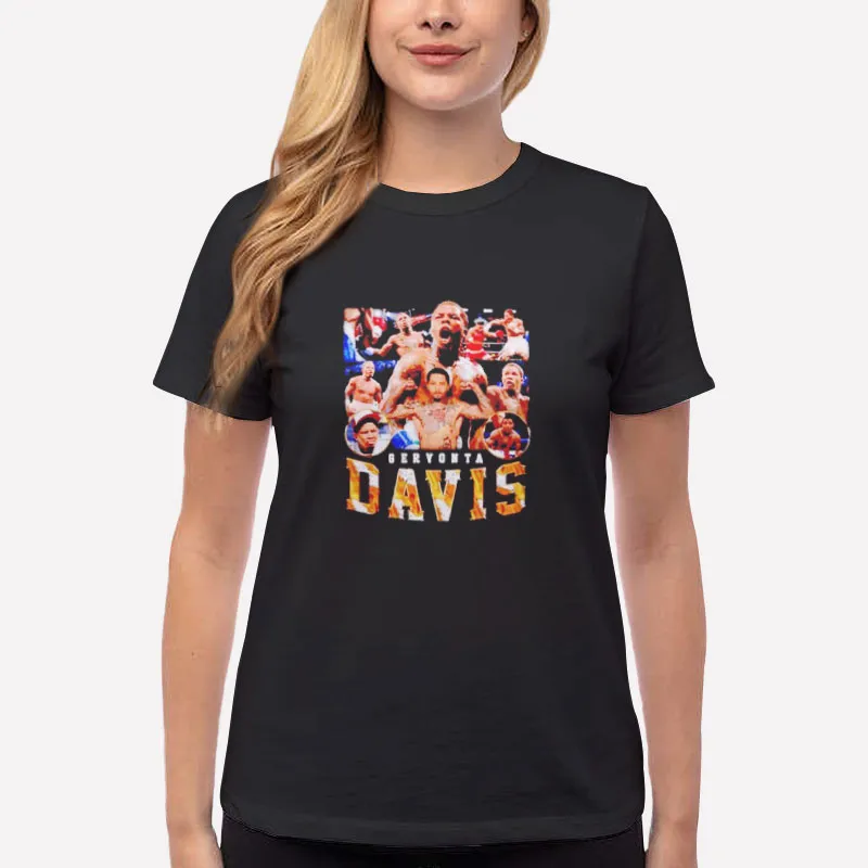 Women T Shirt Black Vintage Boxer Gervonta Davis Shirt