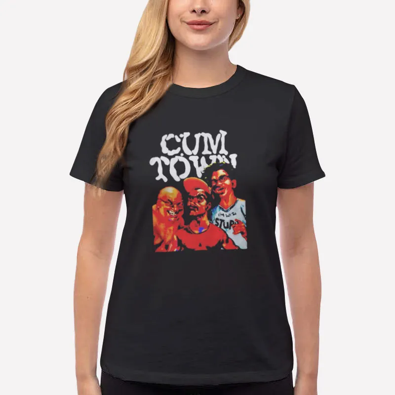 Women T Shirt Black Vintage Cumtown Merch Art Shirt