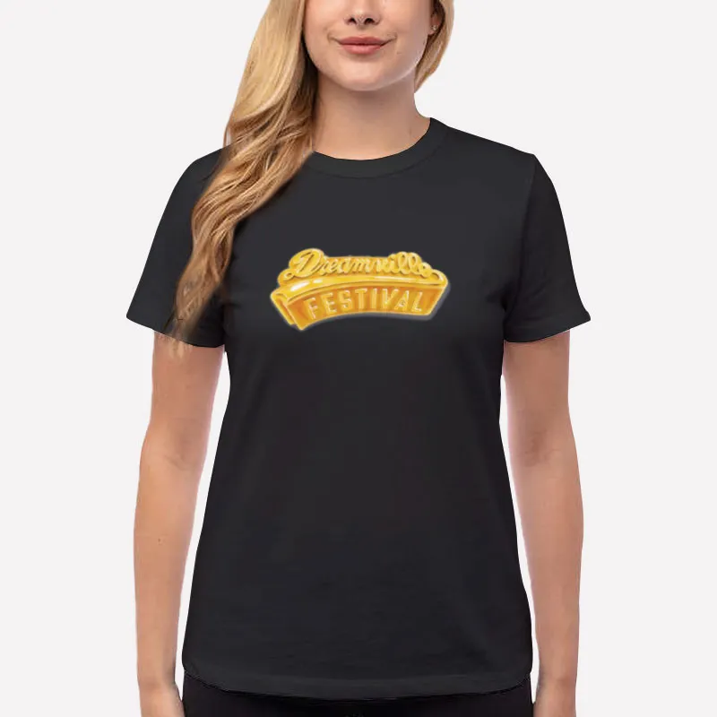 Women T Shirt Black Vintage Dreamville Festival Merch Shirt
