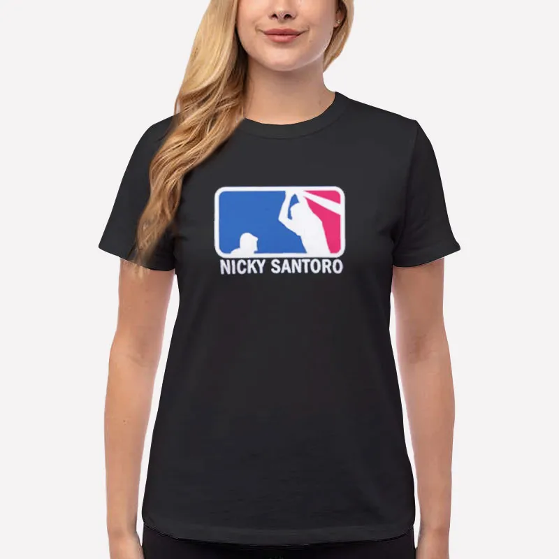 Women T Shirt Black Vintage Retro Nicky Billy Santoro Shirt