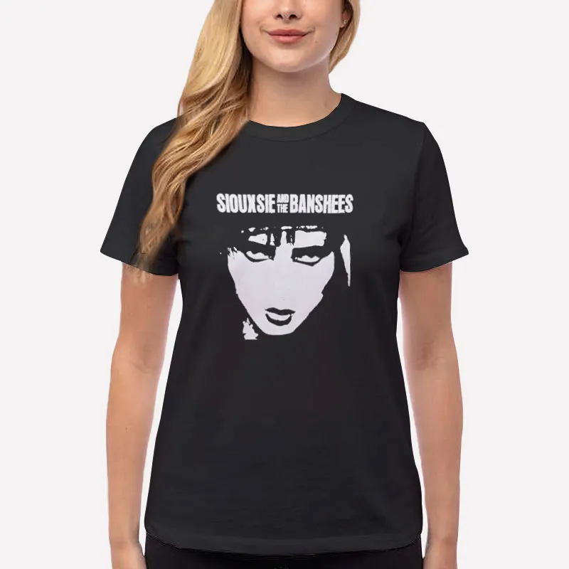 Women T Shirt Black Vintage Retro Siouxsie And The Banshees T Shirt