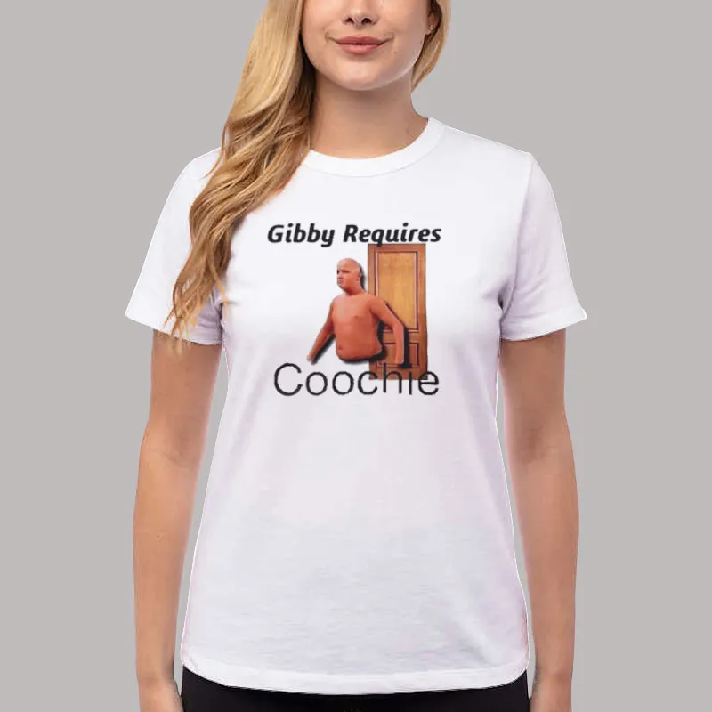 Women T Shirt White Funny Gibby Requires Coochie Shirt
