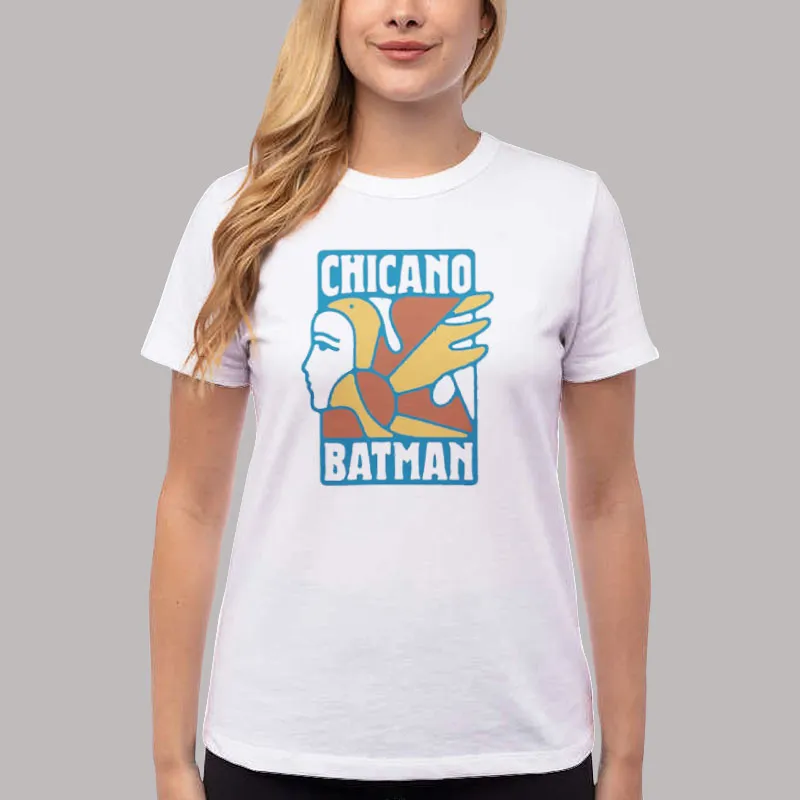 Women T Shirt White Vintage Chicano Batman Shirt