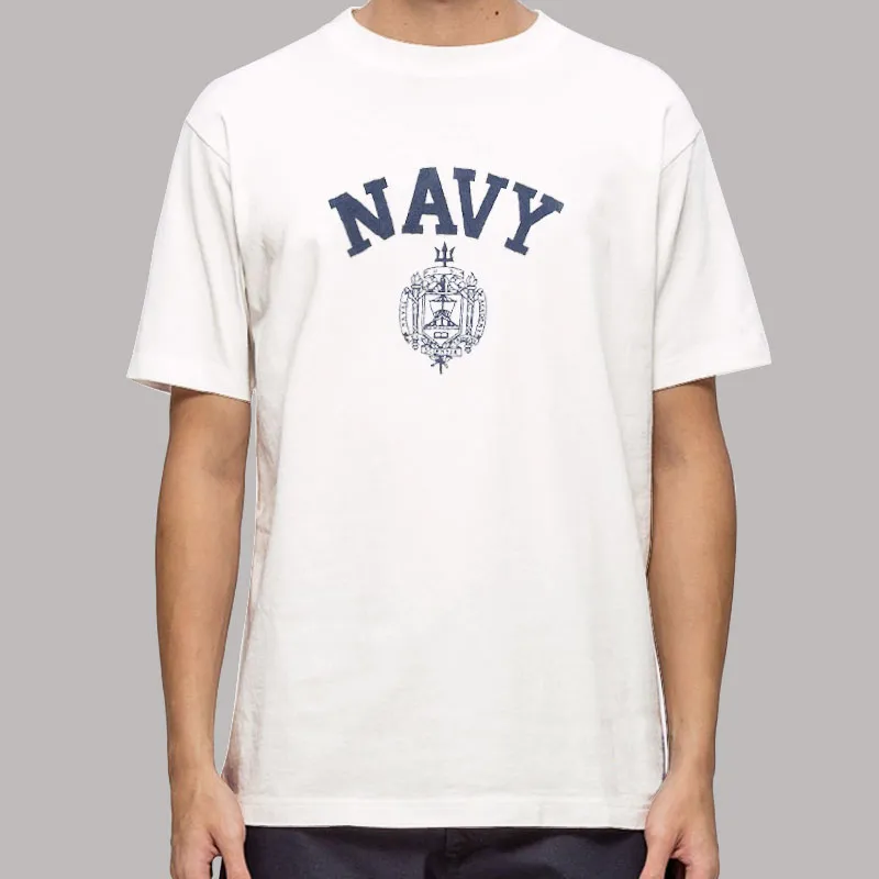Mens T Shirt White Naval Academy Vintage Logo Us Navy Sweatshirt