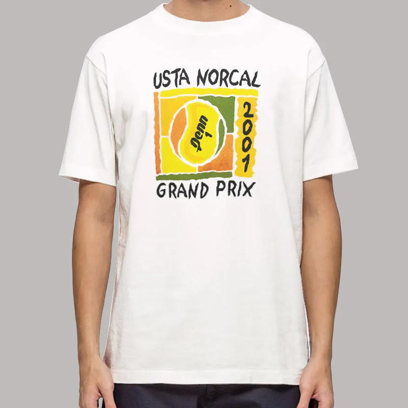 Mens T Shirt White Usta Norcal Grand Prix 2001 Sweatshirt