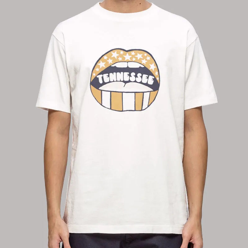 Retro Tennessee Mouth Checkered Tennessee Football Shirt
