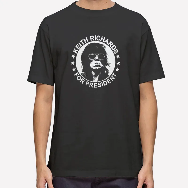 Retro For President Keith Richards T Shirts
