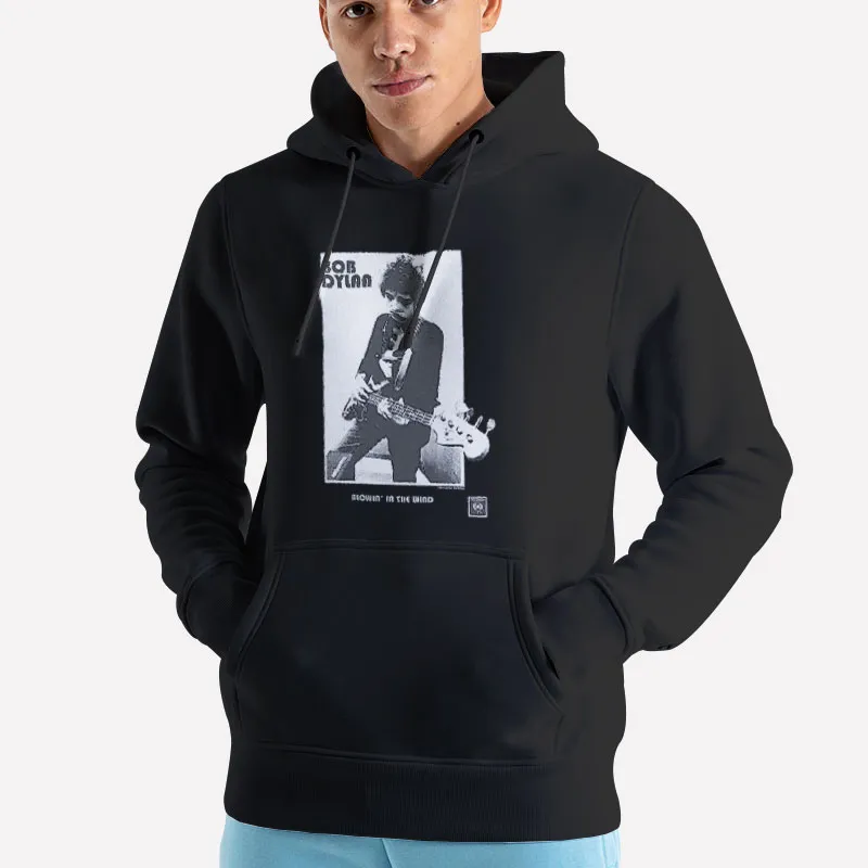 Unisex Hoodie Black Blowing In The Wind Bob Dylan T Shirt