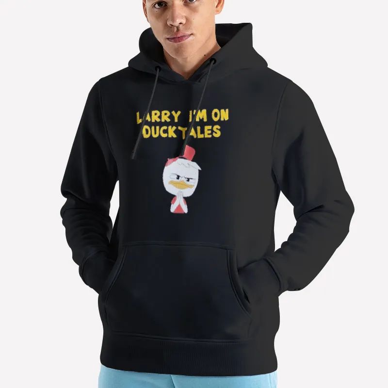 Unisex Hoodie Black Funny Duck Larry Im On Ducktales Shirt