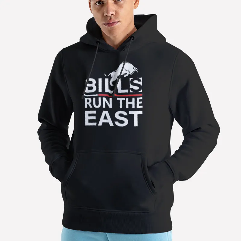 Unisex Hoodie Black Vintage Buffalo Bills Run The East Shirt
