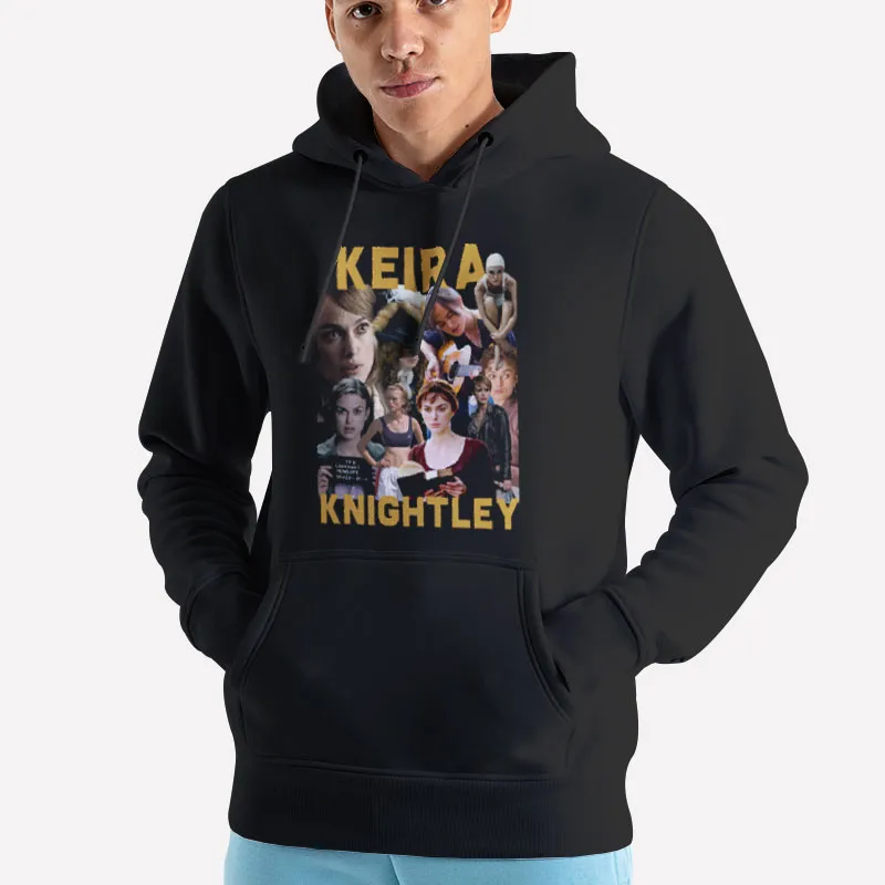 Unisex Hoodie Black Vintage Inspired Keira Knightley Movies Mashup Shirt