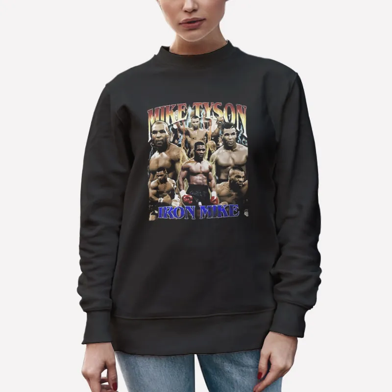 Unisex Sweatshirt Black 90s Vintage Mike Tyson Boxing Shirt