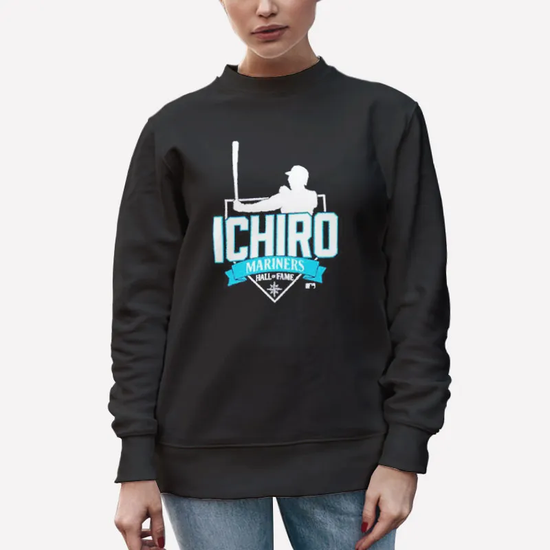 Unisex Sweatshirt Black Ichiro Seattle Mariners Hall Of Fame Bobblehead Day Shirt