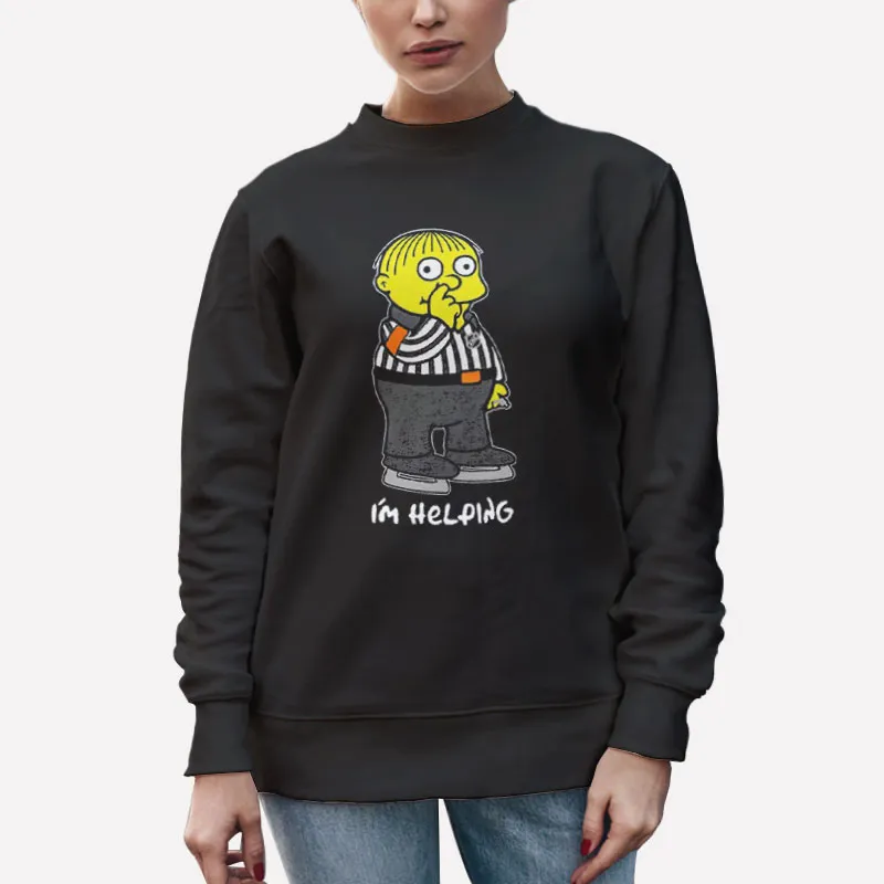 Unisex Sweatshirt Black Im Helping Wiggum Simpsons Shirt