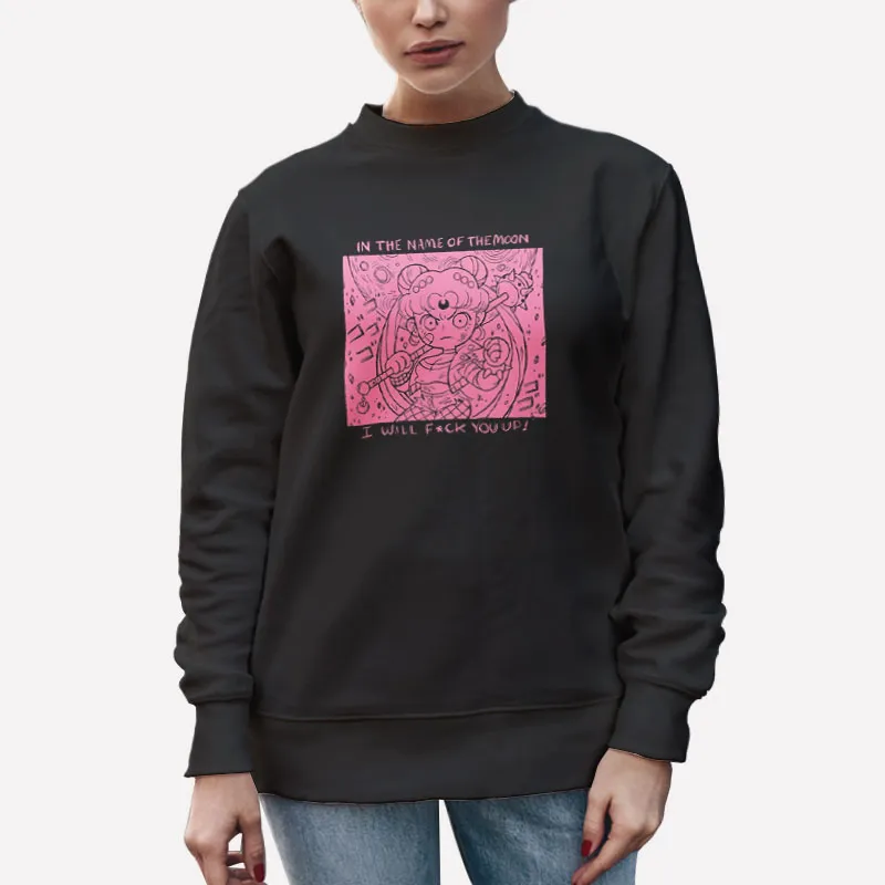 Unisex Sweatshirt Black In The Name Of The Moon Sailor Punk Shirt