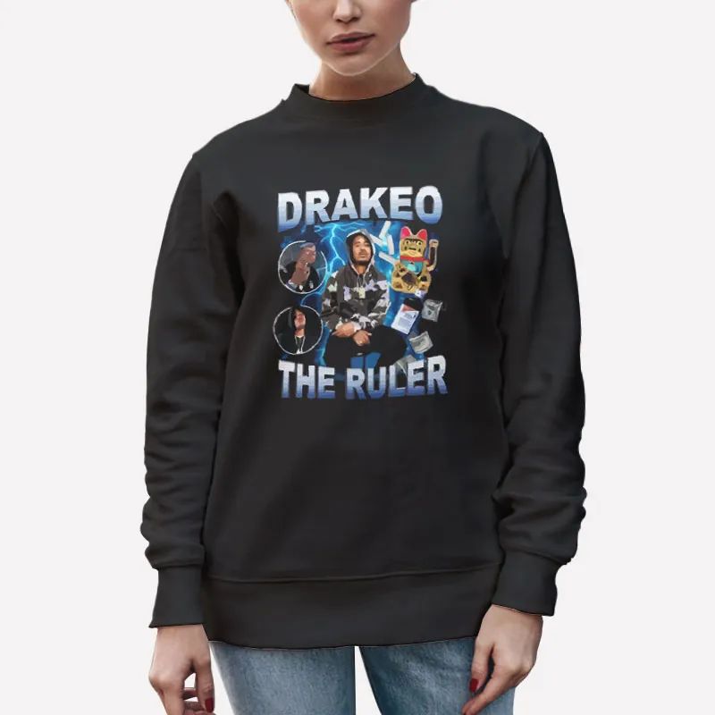 Unisex Sweatshirt Black Vintage Bootleg Rip Drakeo The Ruler Shirt