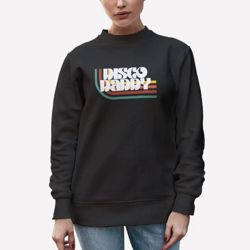 Unisex Sweatshirt Black Vintage Disco Daddy Stripe 70s Clothing T Shirt