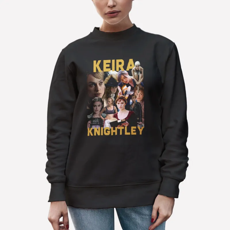 Unisex Sweatshirt Black Vintage Inspired Keira Knightley Movies Mashup Shirt