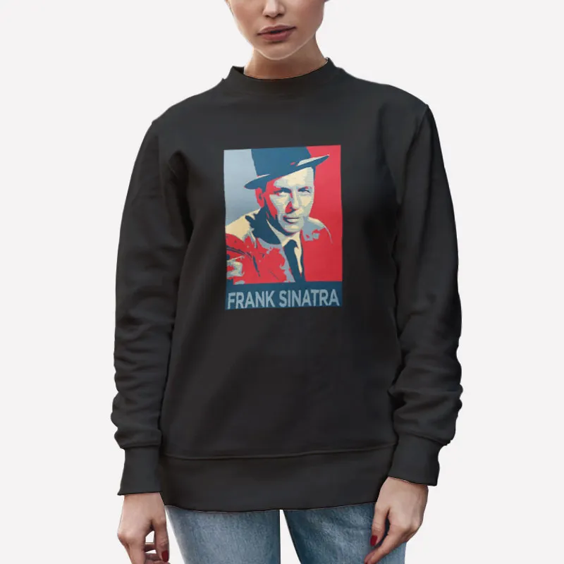 Unisex Sweatshirt Black Vintage Mugshot Frank Sinatra Shirt