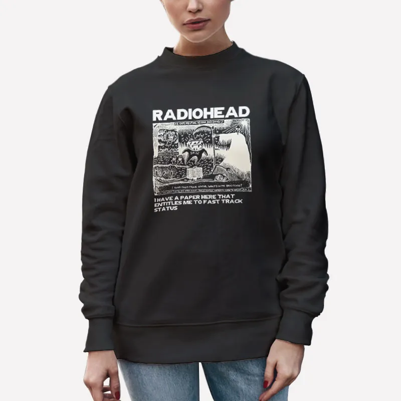 Unisex Sweatshirt Black Vintage Radiohead Vintage Retro Concert T Shirt