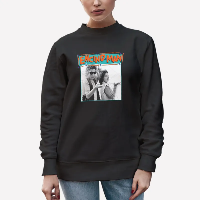 Unisex Sweatshirt Black Vintage Retro Encino Man Shirt