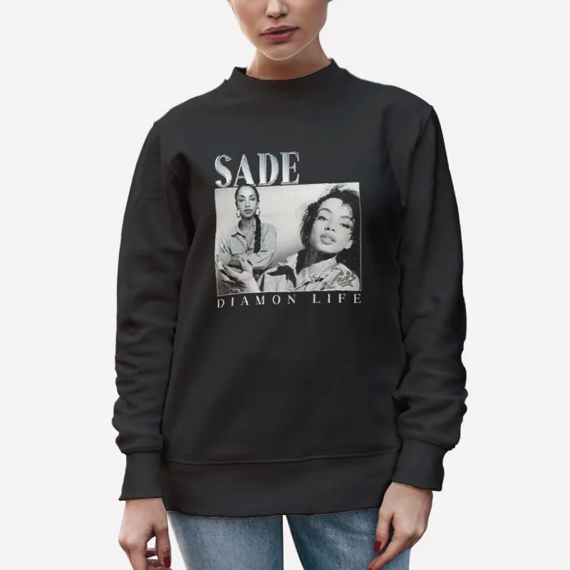 Unisex Sweatshirt Black Vintage Sade Diamond Life T Shirt