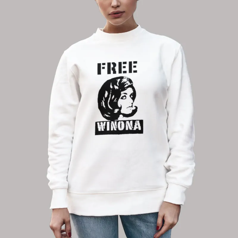 Unisex Sweatshirt White Vintage Ringer Free Winona T Shirts