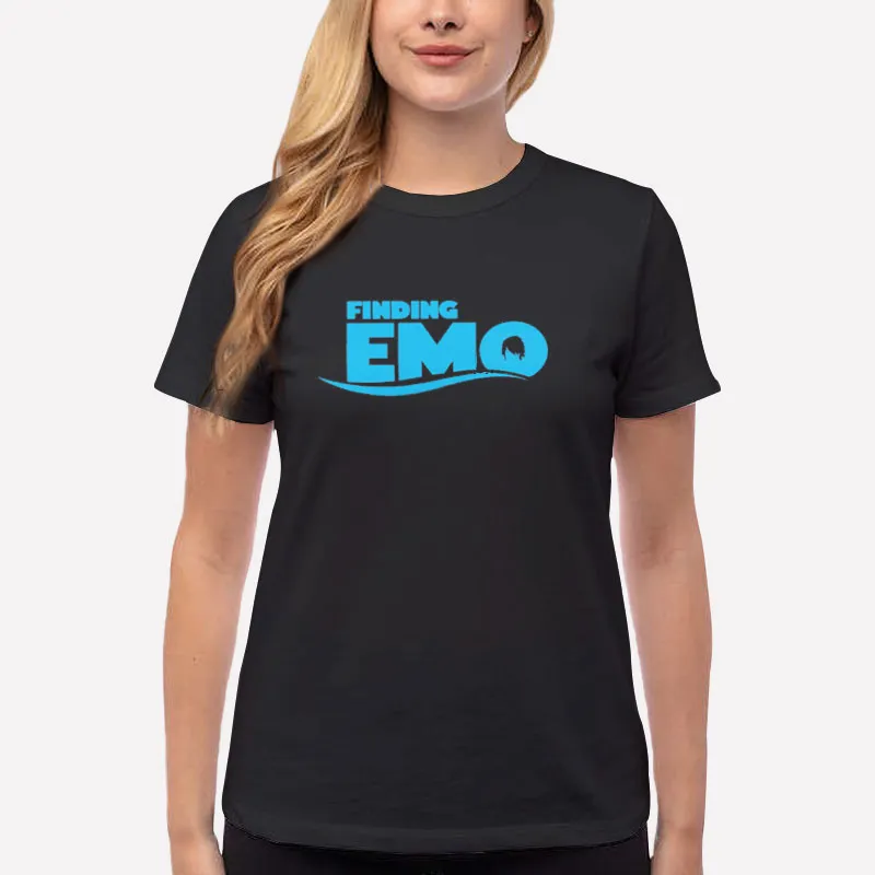 Women T Shirt Black Funny Finding Nemo Emo Shirt