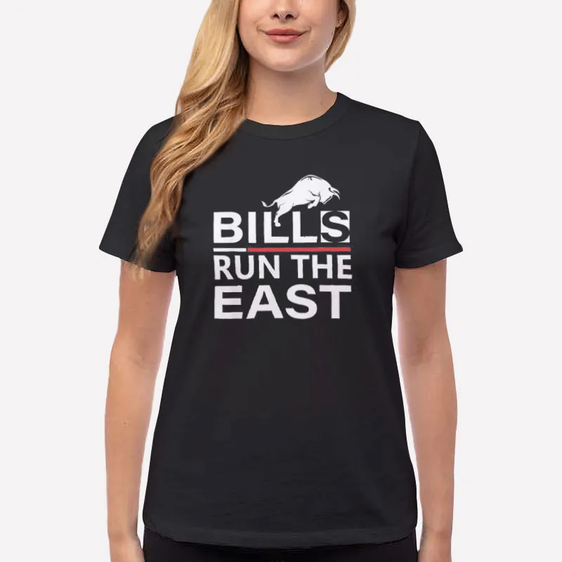 Women T Shirt Black Vintage Buffalo Bills Run The East Shirt