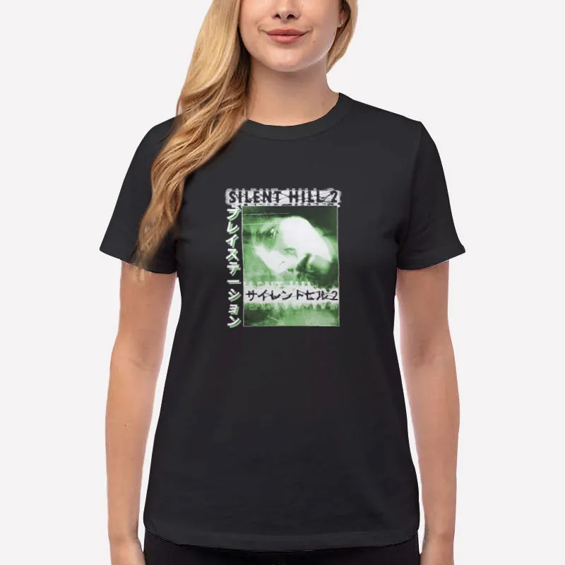 Women T Shirt Black Vintage Silent Hill 2 Team Retro T Shirt