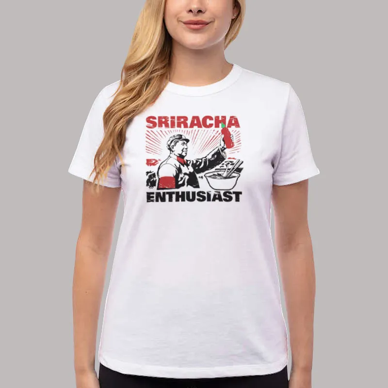 Women T Shirt White Enthusiast Son Of Harris Sriracha T Shirt