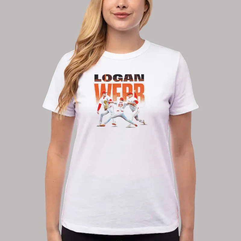 Women T Shirt White Retro Player Logan Webbconnect Shirt
