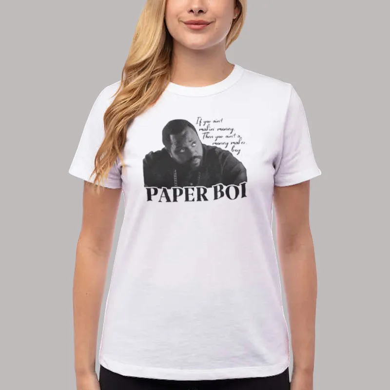 Women T Shirt White Vintage Inspired Paper Boi T Shirt