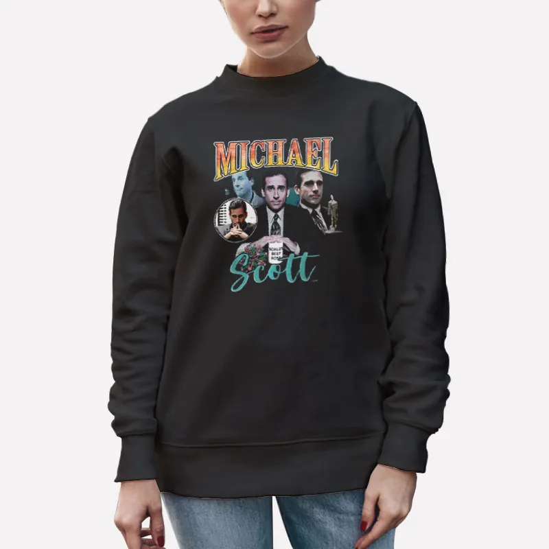 Unisex Sweatshirt Black 90s Vintage Michael Scott Tight Shirt