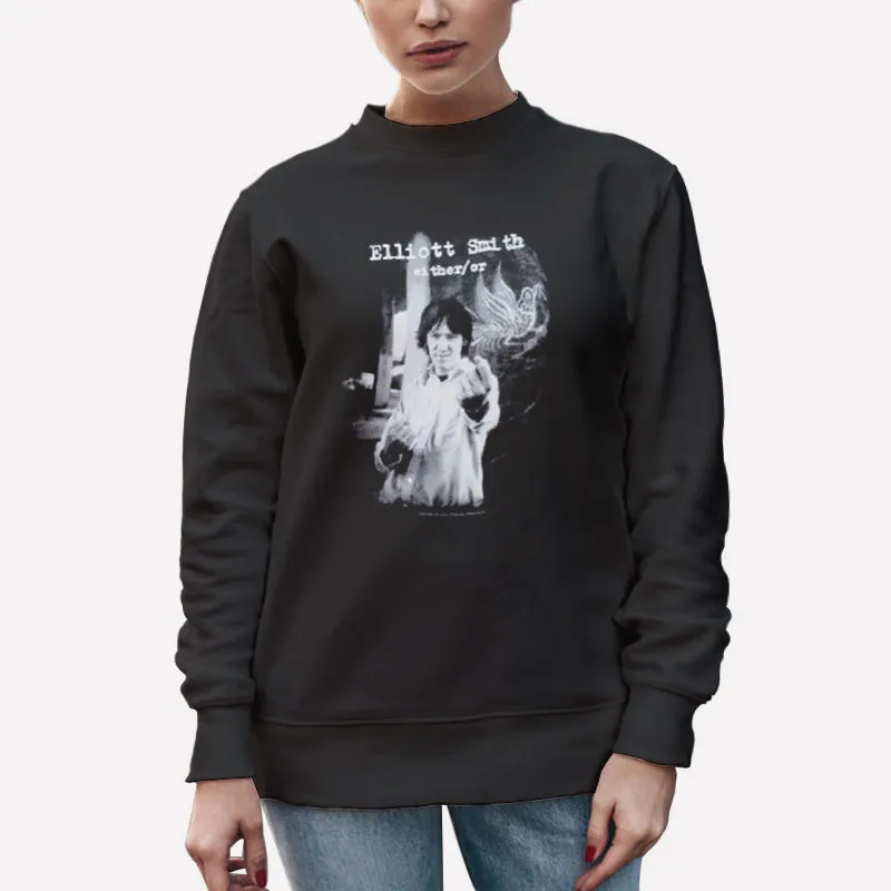 Unisex Sweatshirt Black Either Or Elliott Smith Shirt