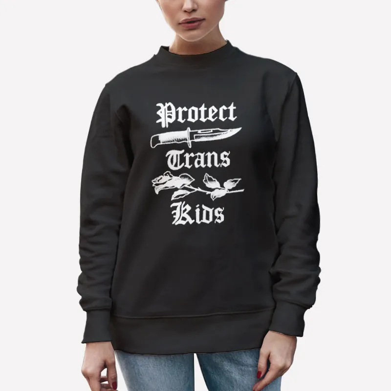 Unisex Sweatshirt Black Harli Kane Protect Trans Kids Shirt