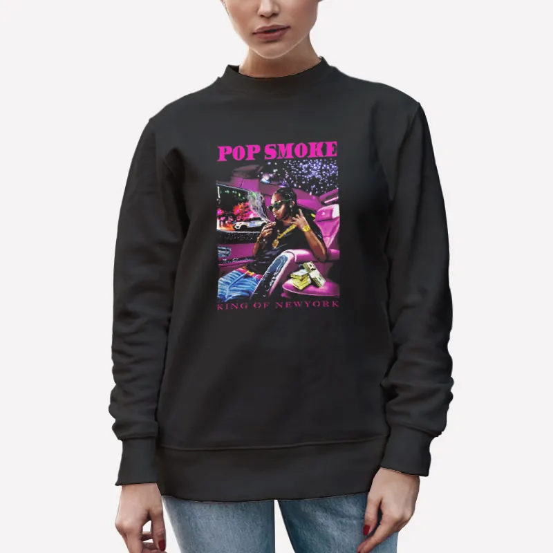 Unisex Sweatshirt Black King Of Ny Pop Smoke Vlone Shirt