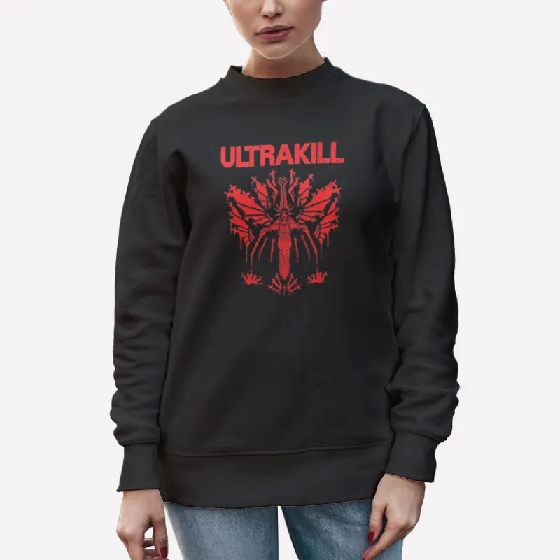 Unisex Sweatshirt Black Vintage Inspired Flesh Prison Ultrakill Shirt