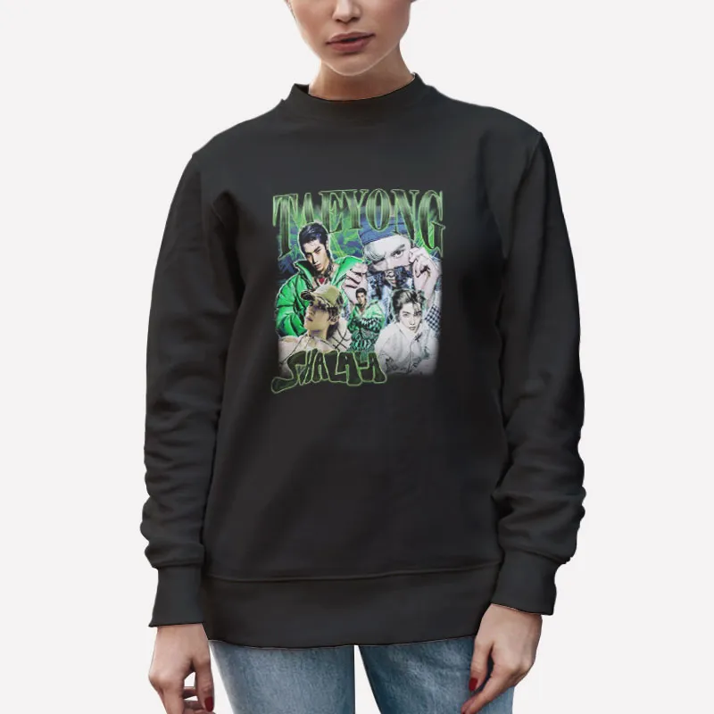 Unisex Sweatshirt Black Vintage Retro Taeyong Nct Shalala Album Merch Shirt
