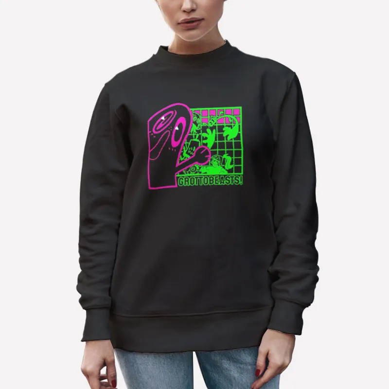 Unisex Sweatshirt Black Wearing Ghosts Jerma Grotto Beast Shirt