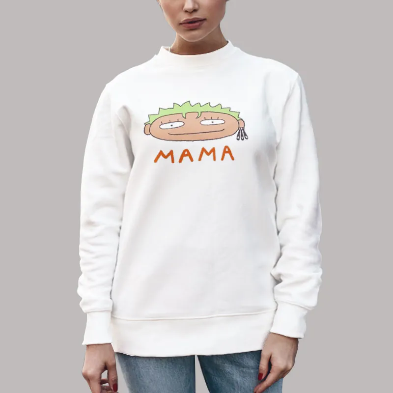 Unisex Sweatshirt White Vintage Inspired Zoro Mama Shirt