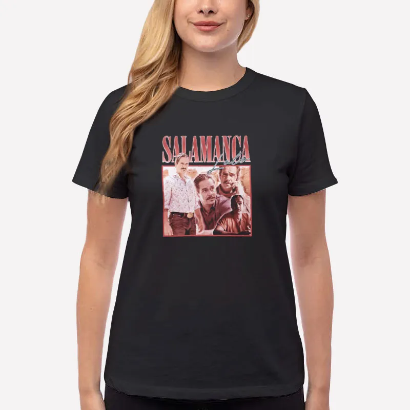 Women T Shirt Black 90s Vintage Lalo Salamanca Shirt