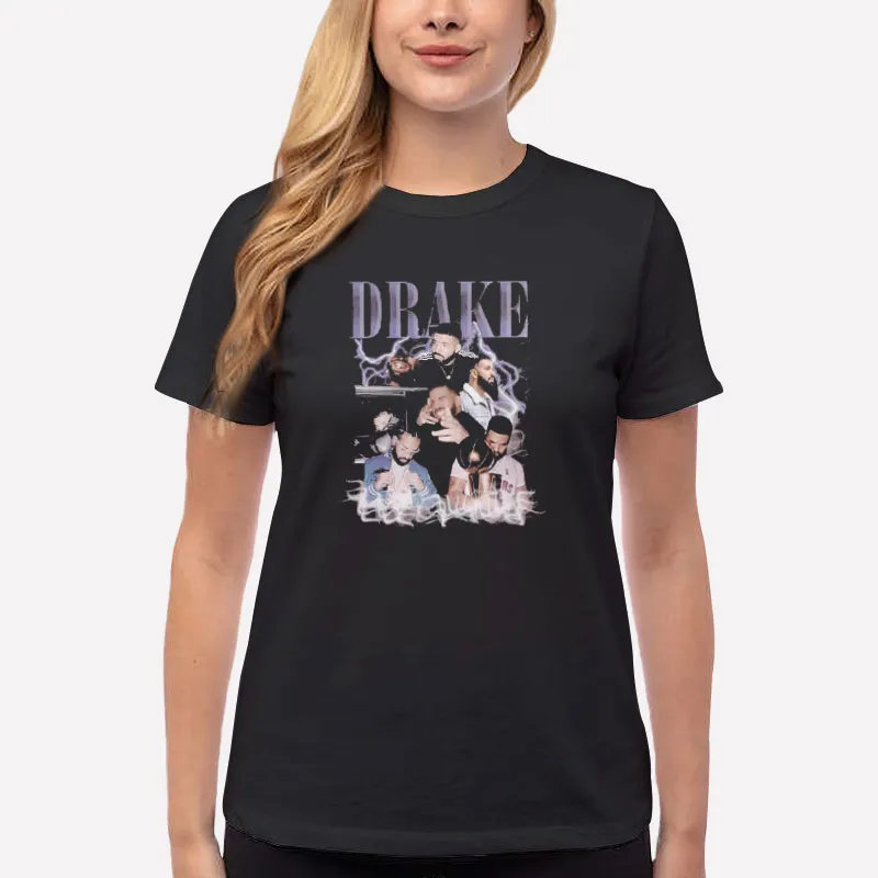 Women T Shirt Black Retro Drizzy Vintage Drake Shirt