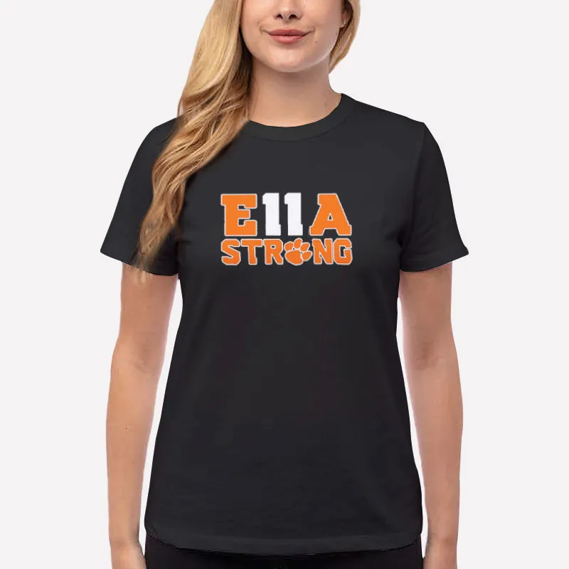 Women T Shirt Black Team Ella Strong Clemson Tshirt