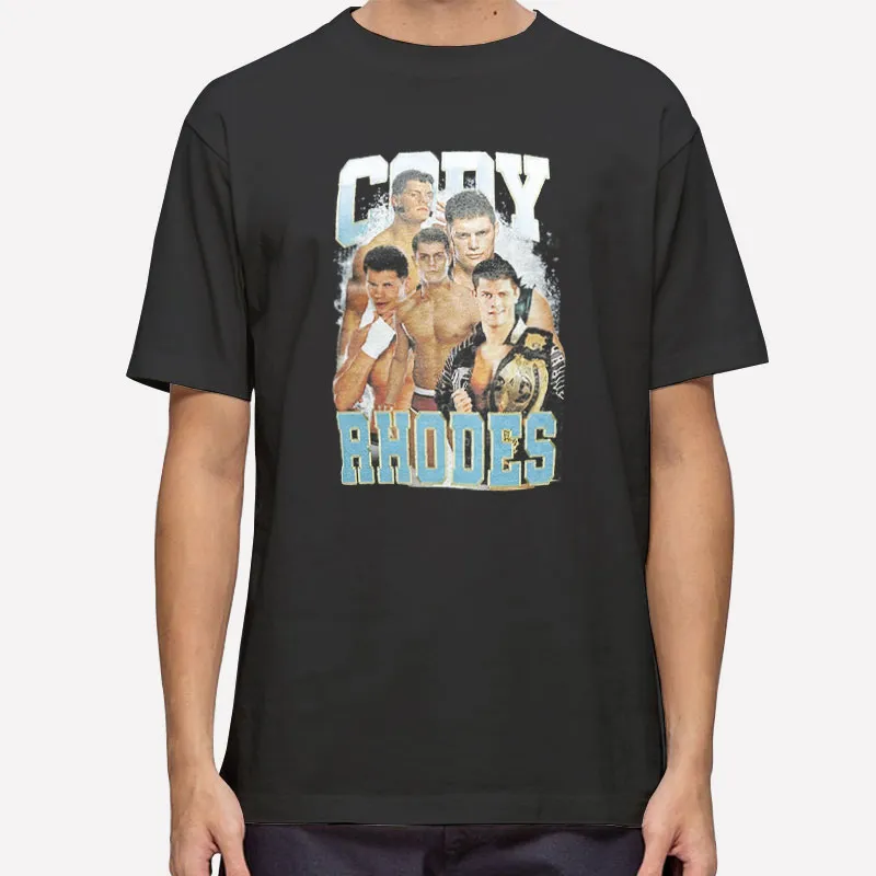 Aew Wwe Blue Five Pose Cody Rhodes T Shirt