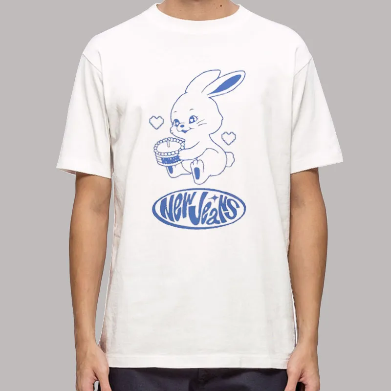 Mens T Shirt White Funny Bunny Tokki New Jeans Hoodie