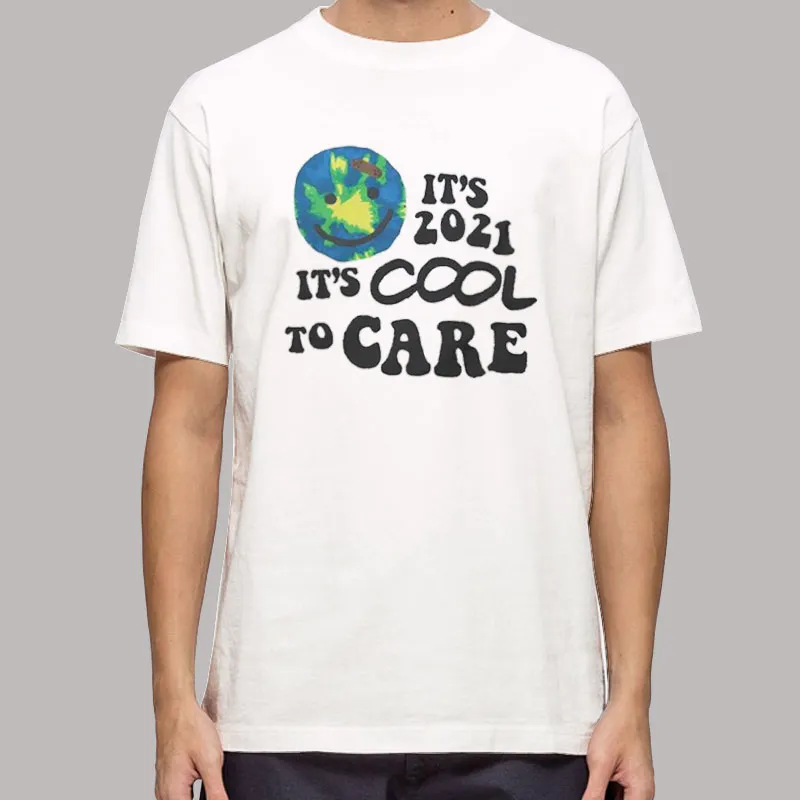 Mens T Shirt White Funny Its Cool To Care Hoodie