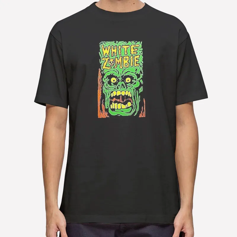 The Monster Yell White Zombie T Shirt