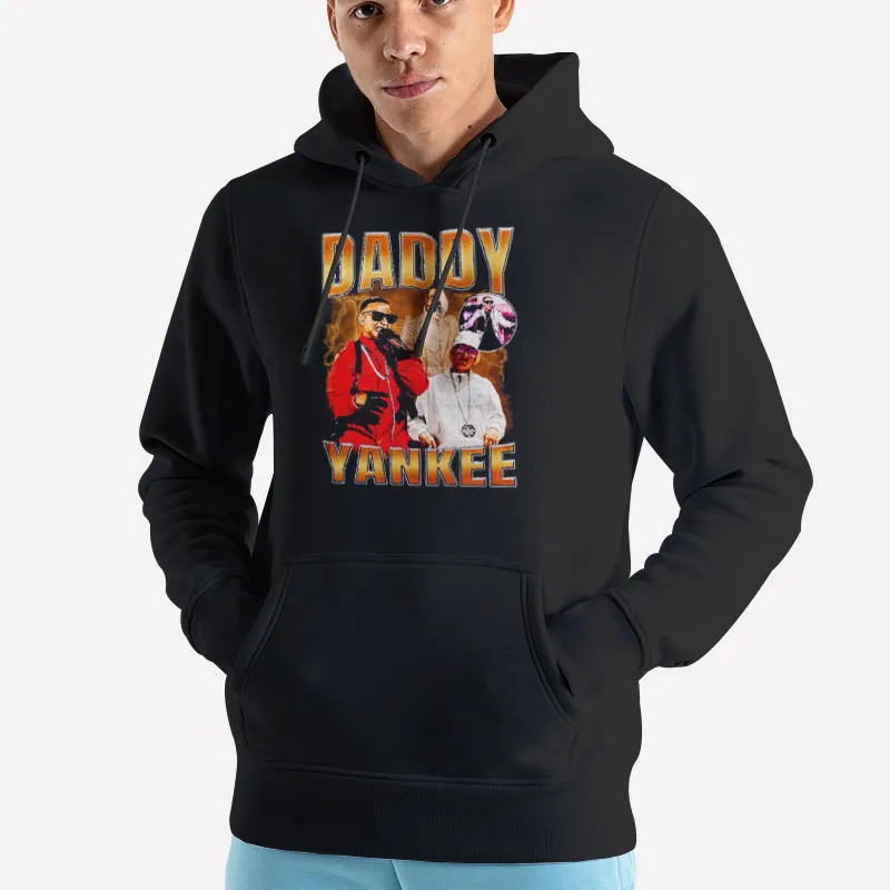 Unisex Hoodie Black 90s Vintage Daddy Yankee Merch Shirt