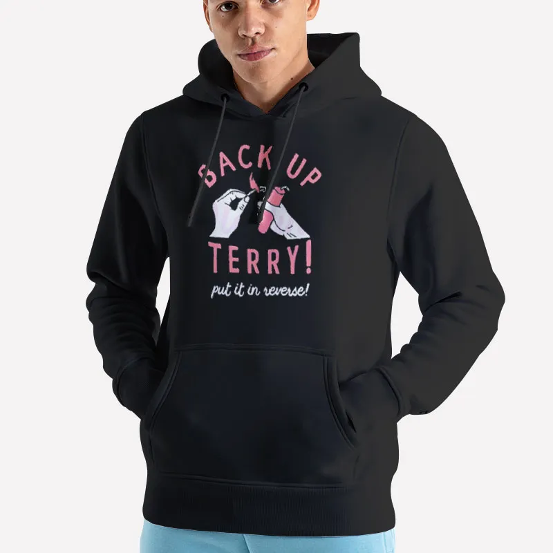 Unisex Hoodie Black Funny Fireworks Sarcastic Back Up Terry Shirt